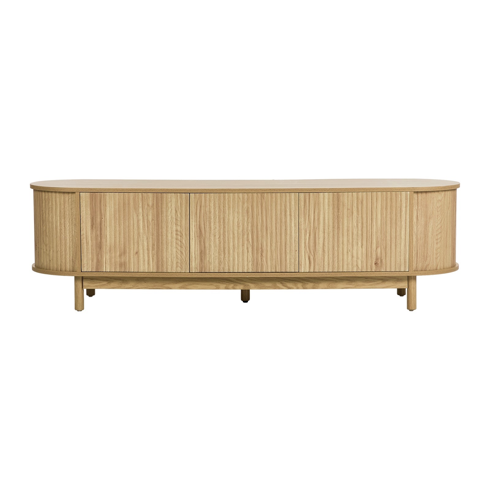 Oikiture Entertainment Unit TV Cabinet Stand Storage Shelves 160cm