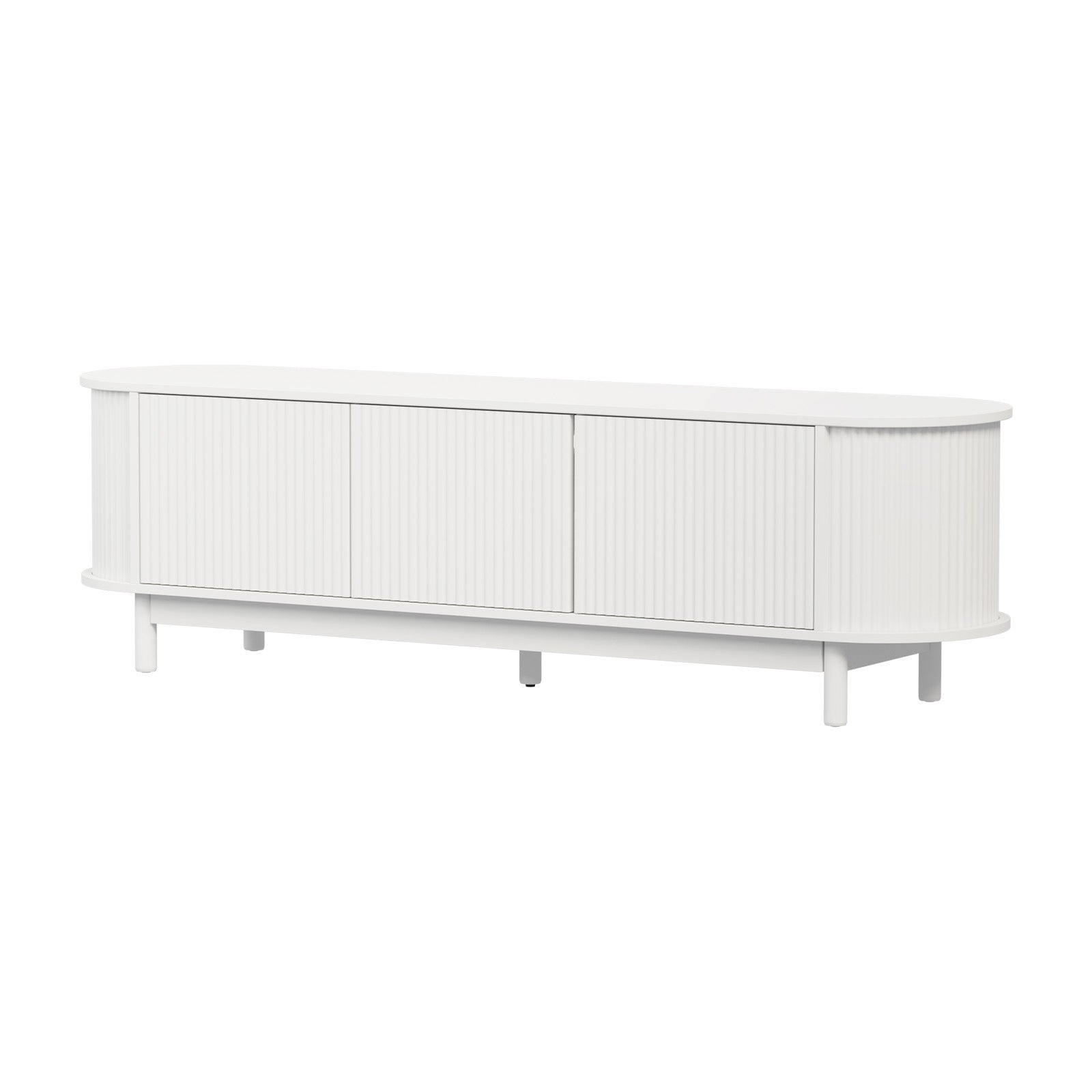 Oikiture Entertainment Unit TV Cabinet Stand Storage Shelves 160cm