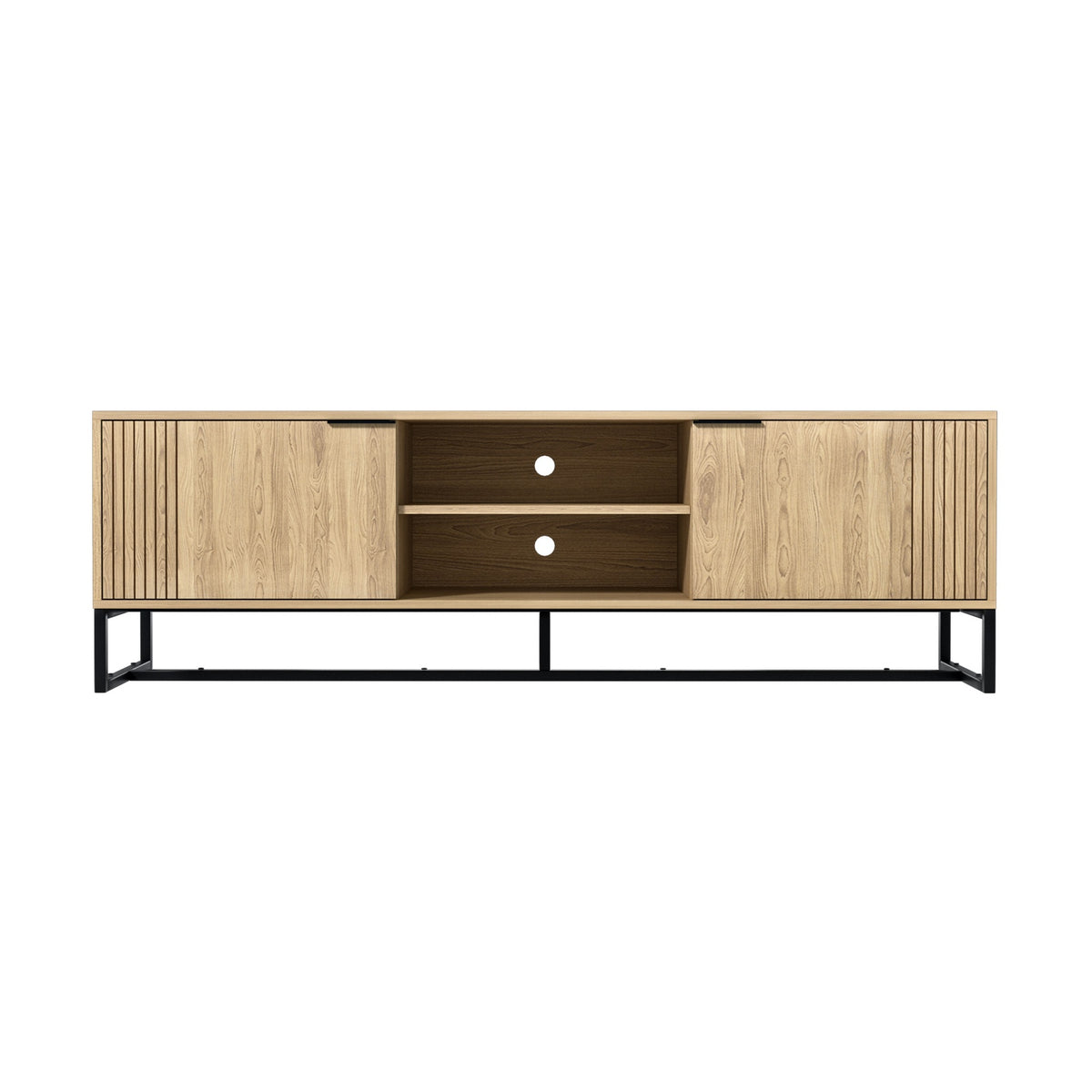 Oikiture TV Cabinet Entertainment Unit Stand Storage Drawer Shelf 160cm Oak - Sunyee
