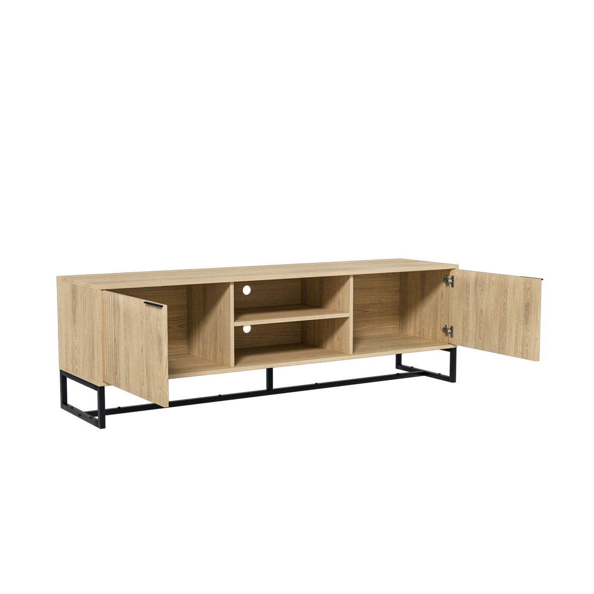 Oikiture TV Cabinet Entertainment Unit Stand Storage Drawer Shelf 160cm Oak - Sunyee