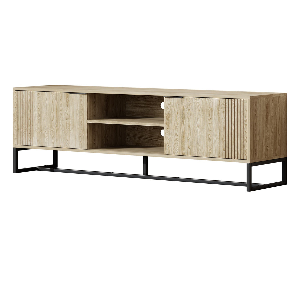Oikiture TV Cabinet Entertainment Unit Stand Storage Drawer Shelf 160cm Oak - Sunyee