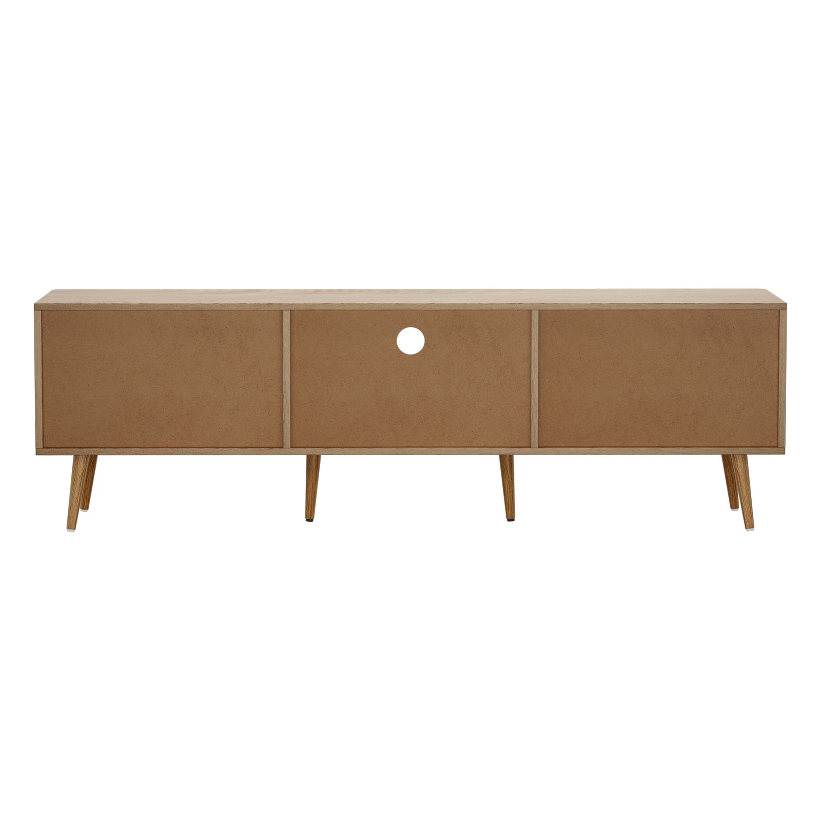 Oikiture TV Cabinet Entertainment Unit Stand 160cm Storage Drawer Shelf Natural - Sunyee