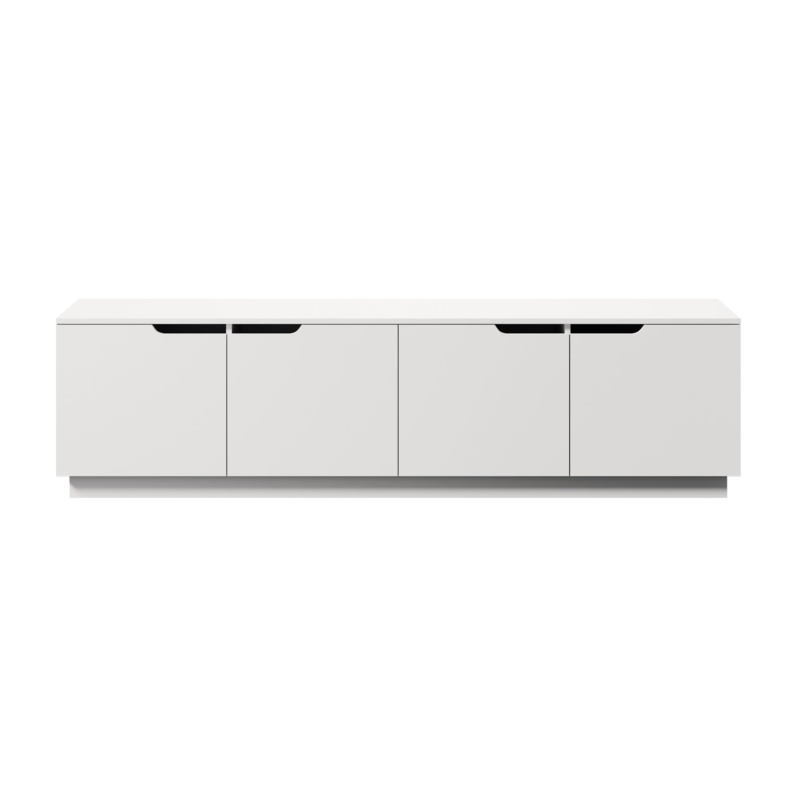 Oikiture Entertainment Unit TV Cabinet Stand 180cm Wooden Storage Shelves