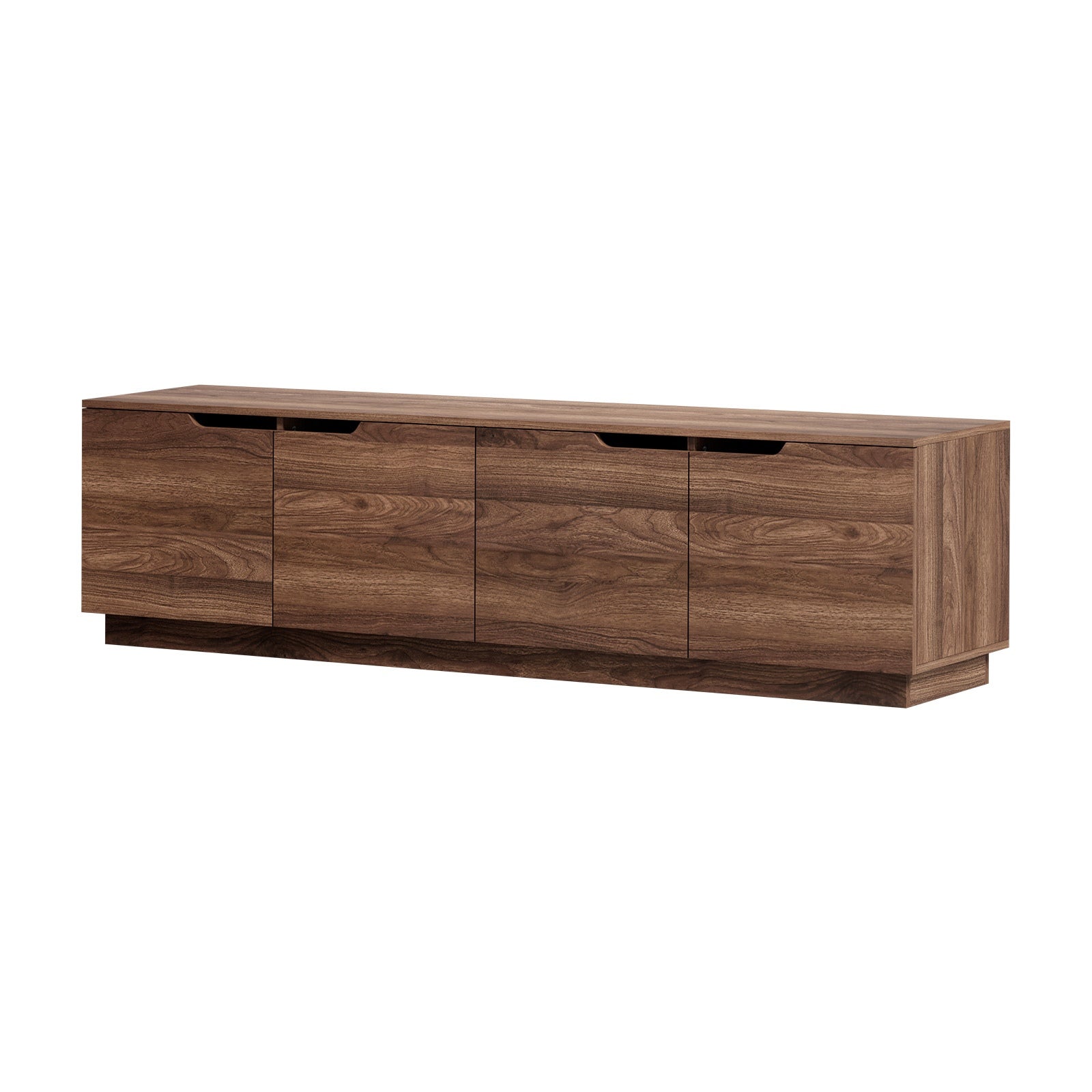Oikiture Entertainment Unit TV Cabinet Stand 180cm Wooden Storage Shelves