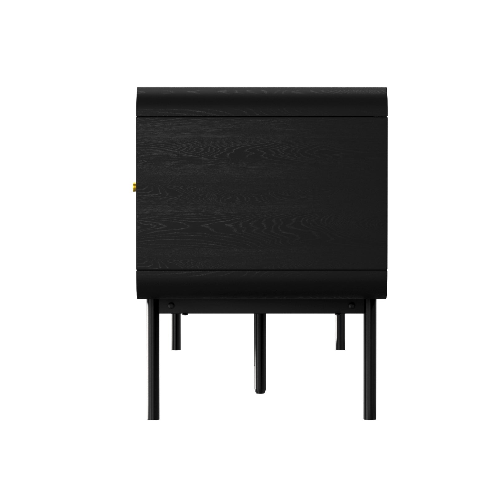 Oikiture TV Cabinet Entertainment Unit Stand 180cm Wooden Storage Shelves Black - Sunyee