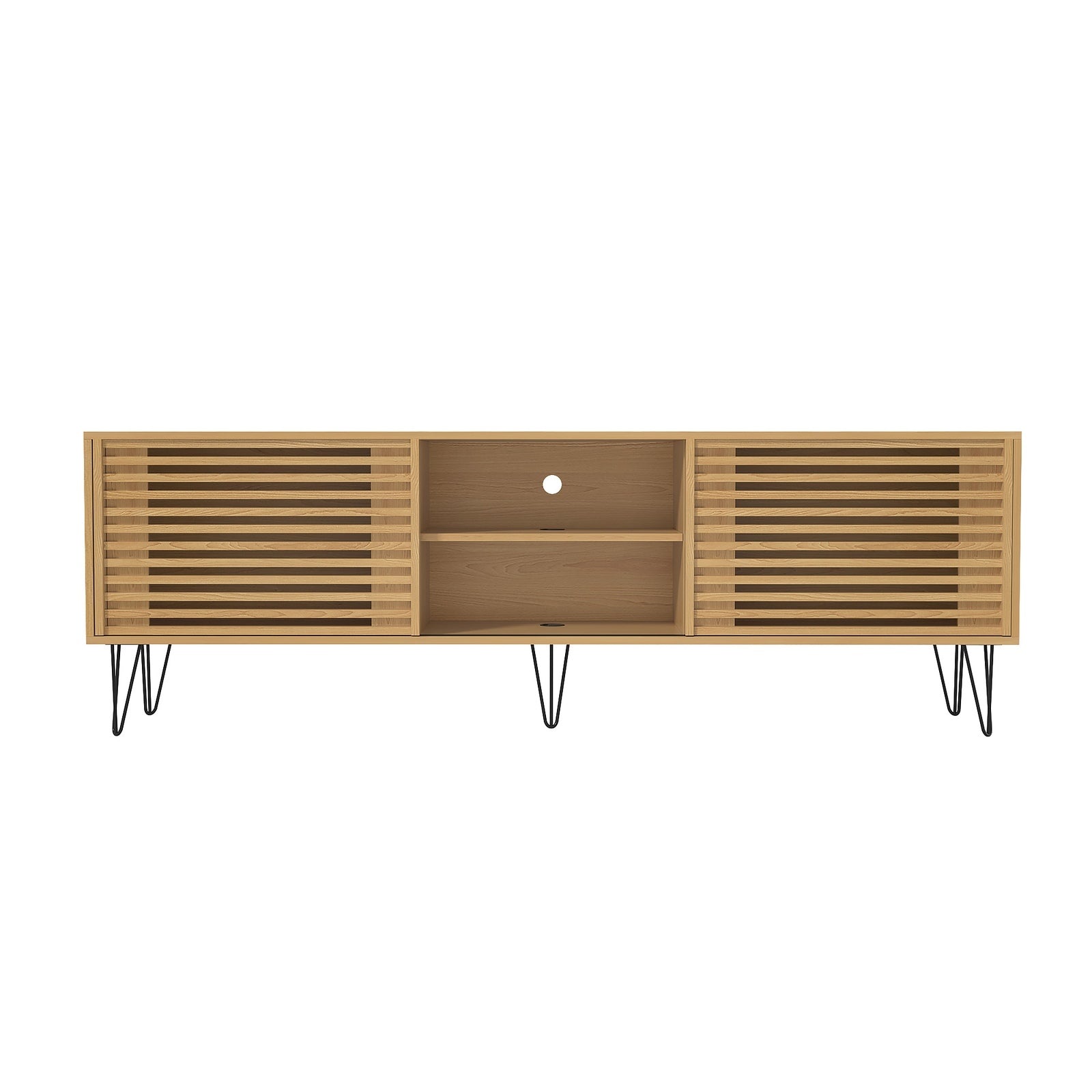 Oikiture TV Cabinet Entertainment Unit Stand Storage Sliding Door Shelf 180cm - Sunyee