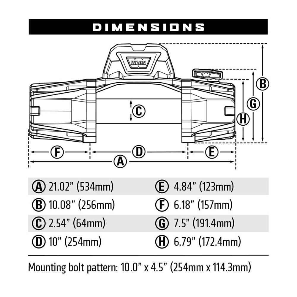 WARN VR EVO 10 12V WINCH - WIRE ROPE - Sunyee