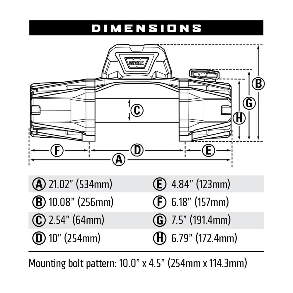 WARN VR EVO 10-S 12V WINCH - SYNTHETIC ROPE - Sunyee