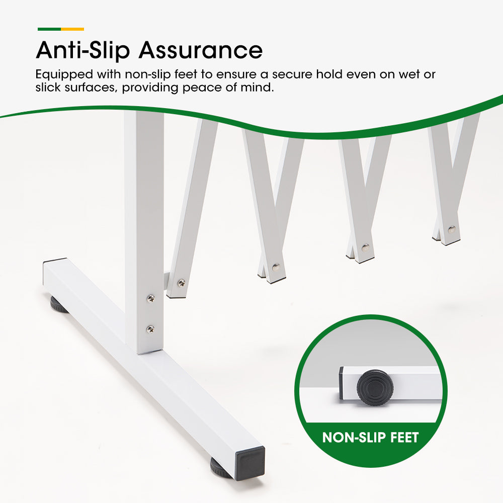 ZUNI Garden Security Fence Gate Expandable Aluminum Barrier Brown/White/Black - Sunyee