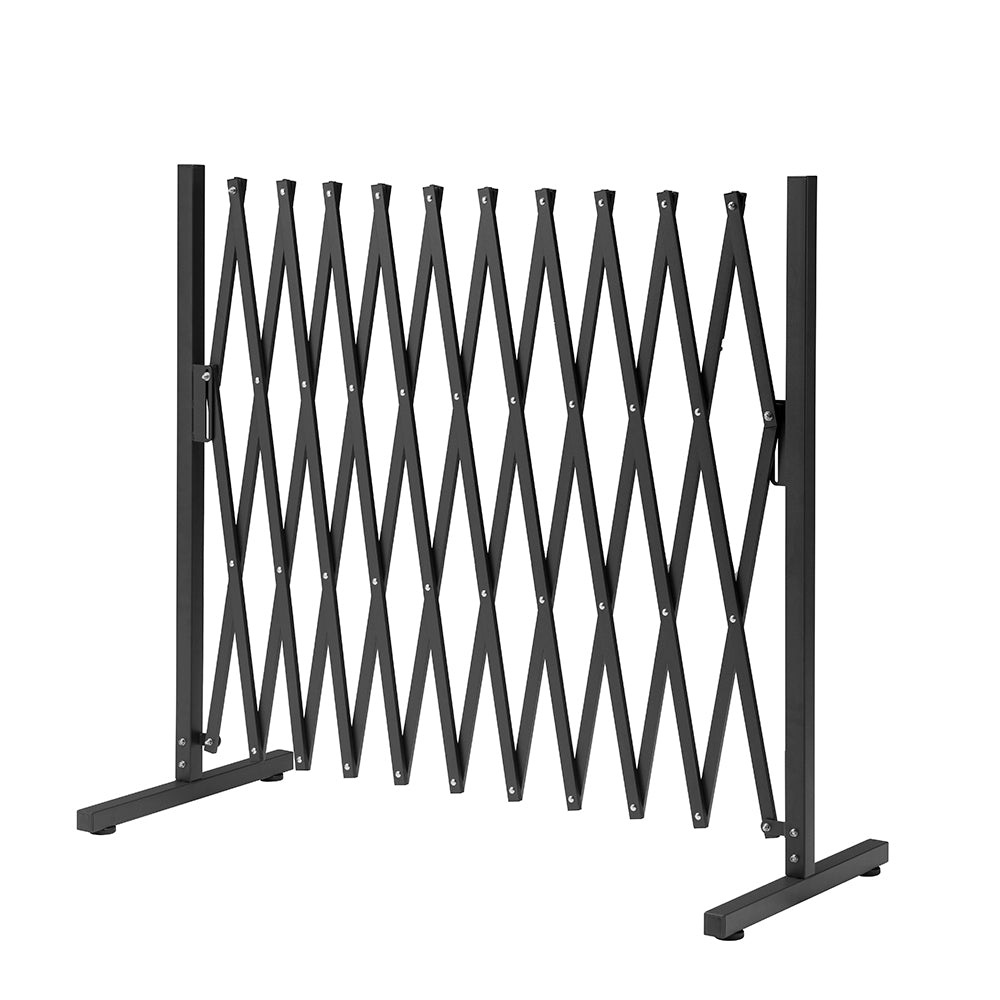 ZUNI Garden Security Fence Gate Expandable Aluminum Barrier Brown/White/Black - Sunyee
