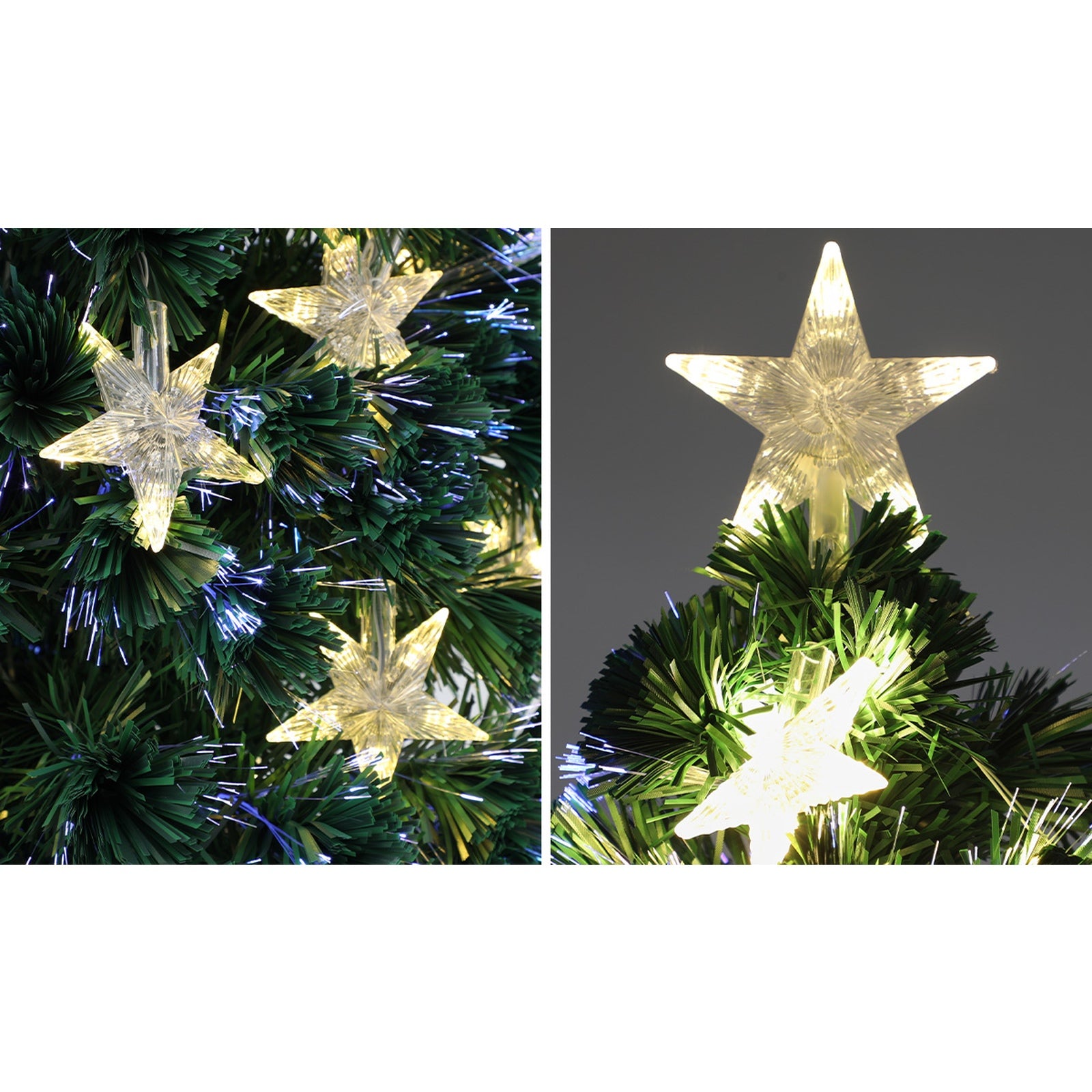 Mazam Christmas Tree 1.8M 6FT Fibre Optics Xmas Trees Green with LED lights - Sunyee