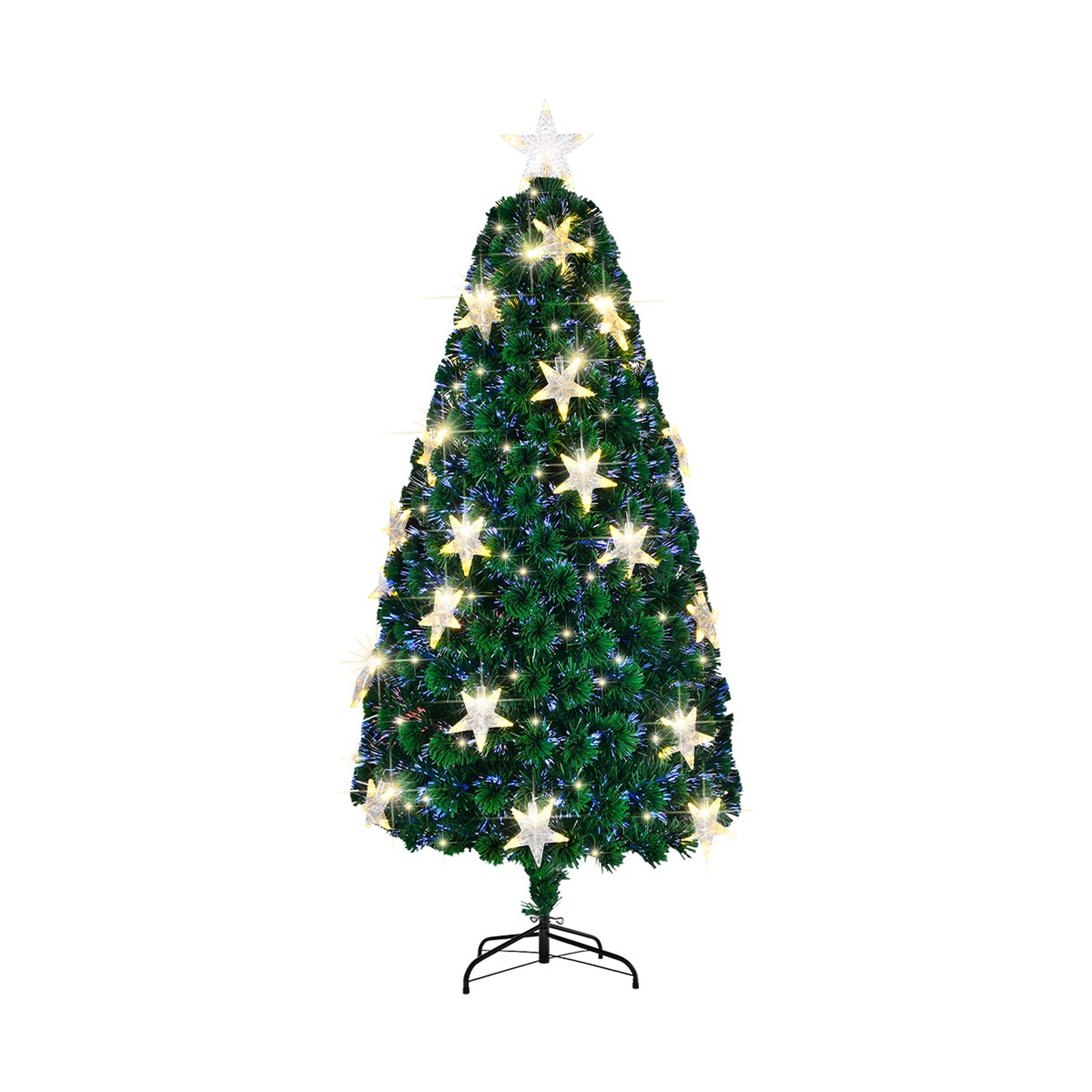 Mazam Christmas Tree 1.8M 6FT Fibre Optics Xmas Trees Green with LED lights - Sunyee