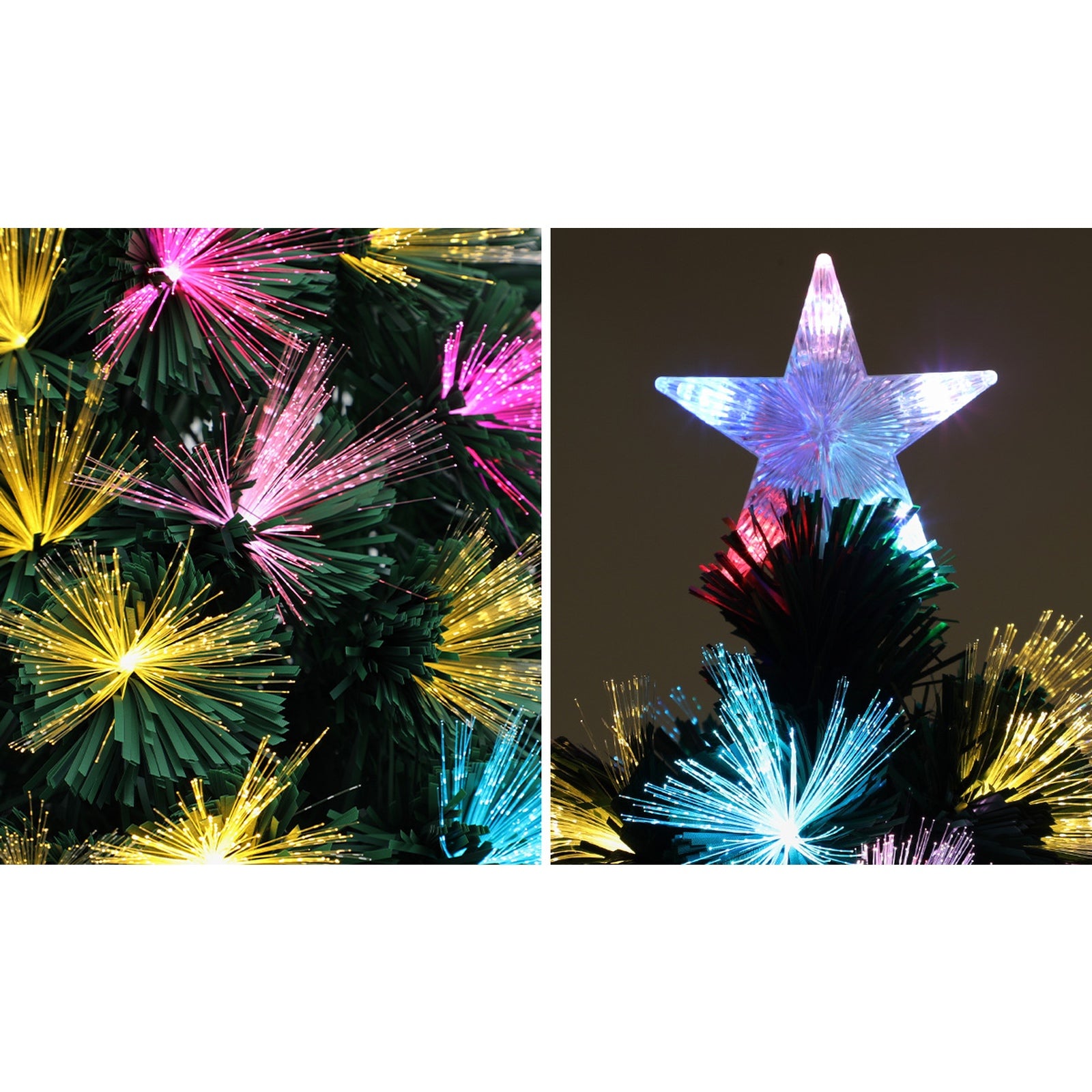 Mazam Christmas Tree 1.8M 6FT LED Xmas Trees Fibre Optic Multi Colour - Sunyee