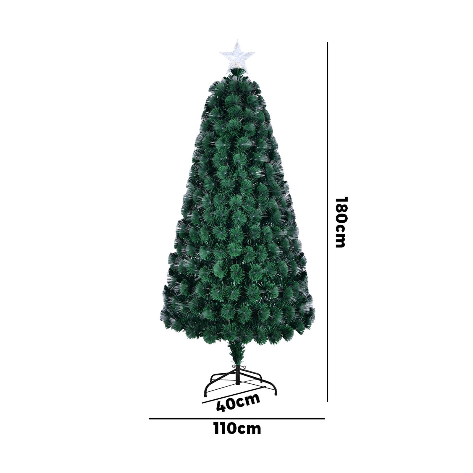 Mazam Christmas Tree 1.8M 6FT LED Xmas Trees Fibre Optic Multi Colour - Sunyee
