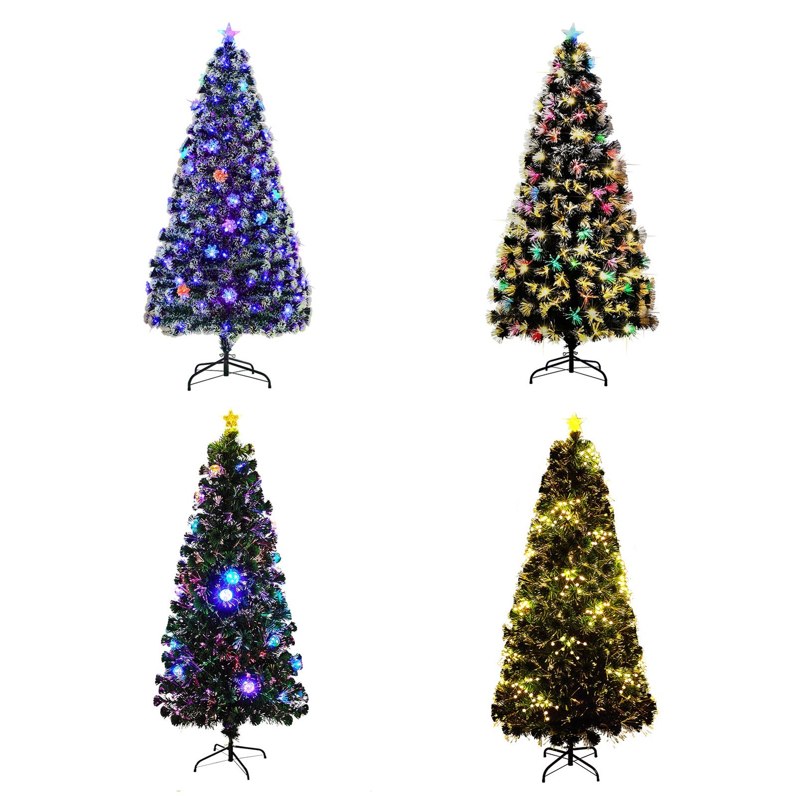 Tinseltown Christmas Tree 1.8M 6FT LED Xmas trees Optic Fibre Multi Colour - Sunyee