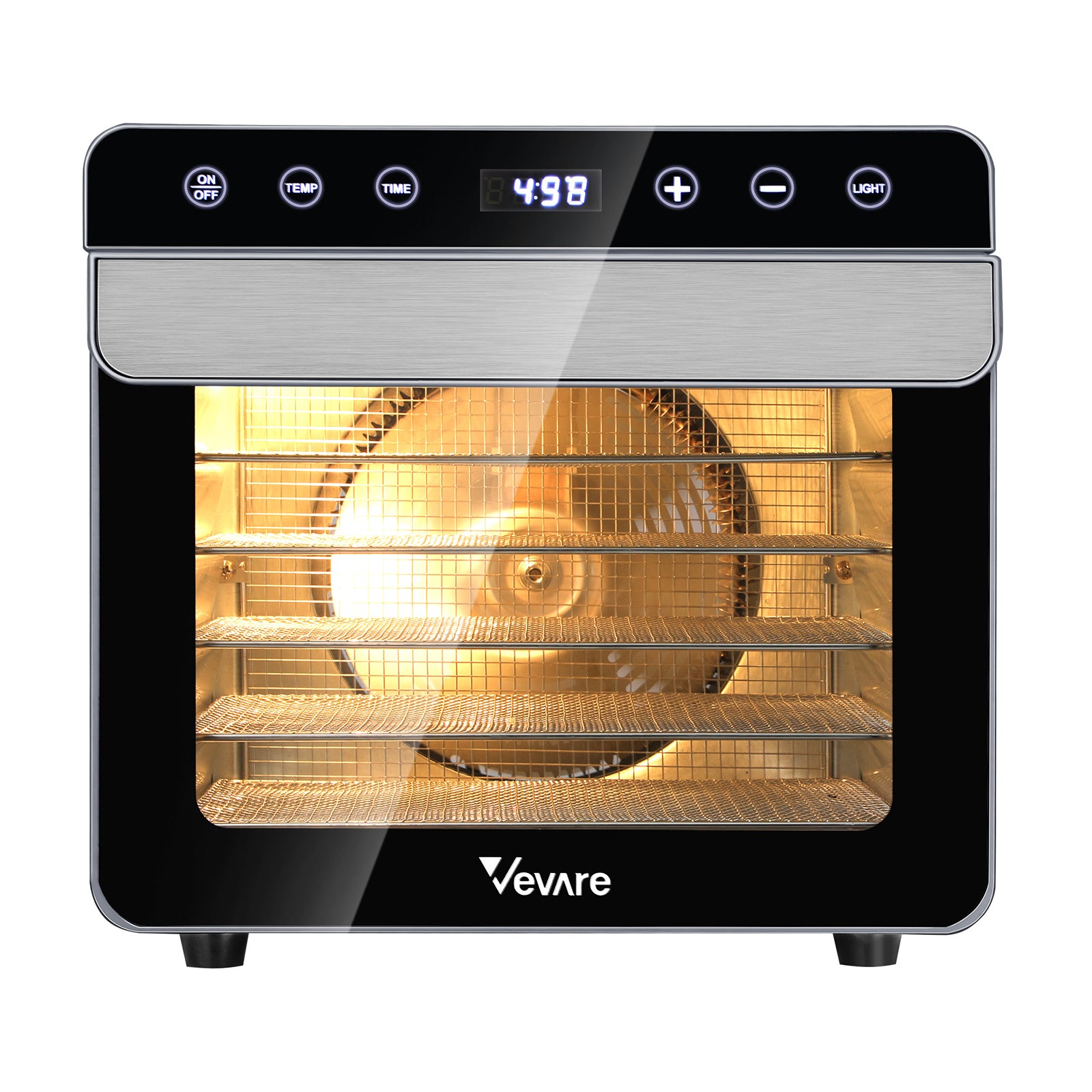 Vevare Food Dehydrators Jerky Dehydrator Fruit Dryer Stainless Steel 6 Trays - Sunyee