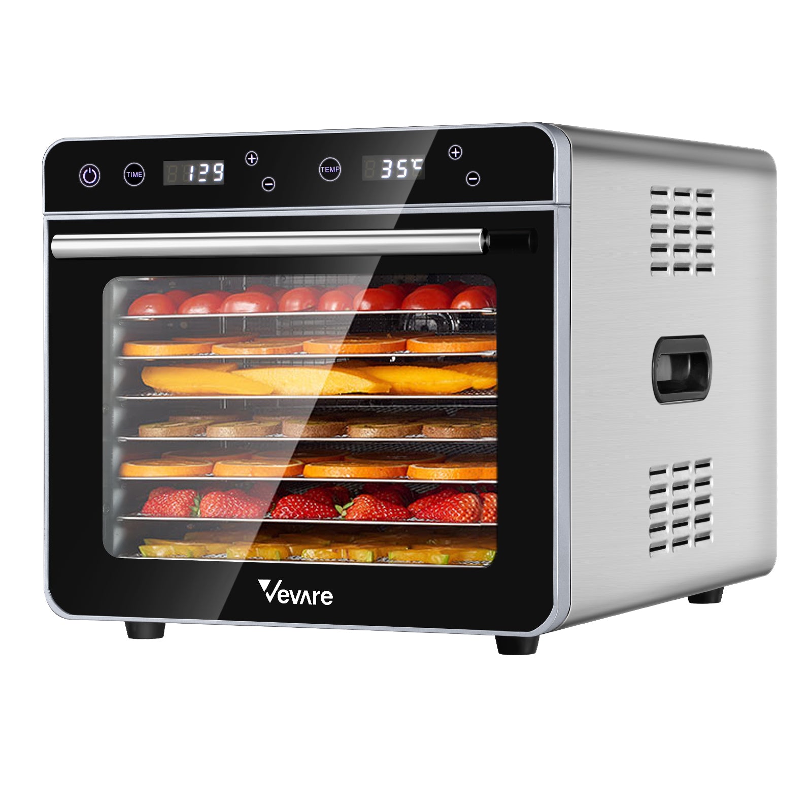 Vevare Food Dehydrators Jerky Dehydrator Fruit Dryer Stainless Steel 8 Trays - Sunyee