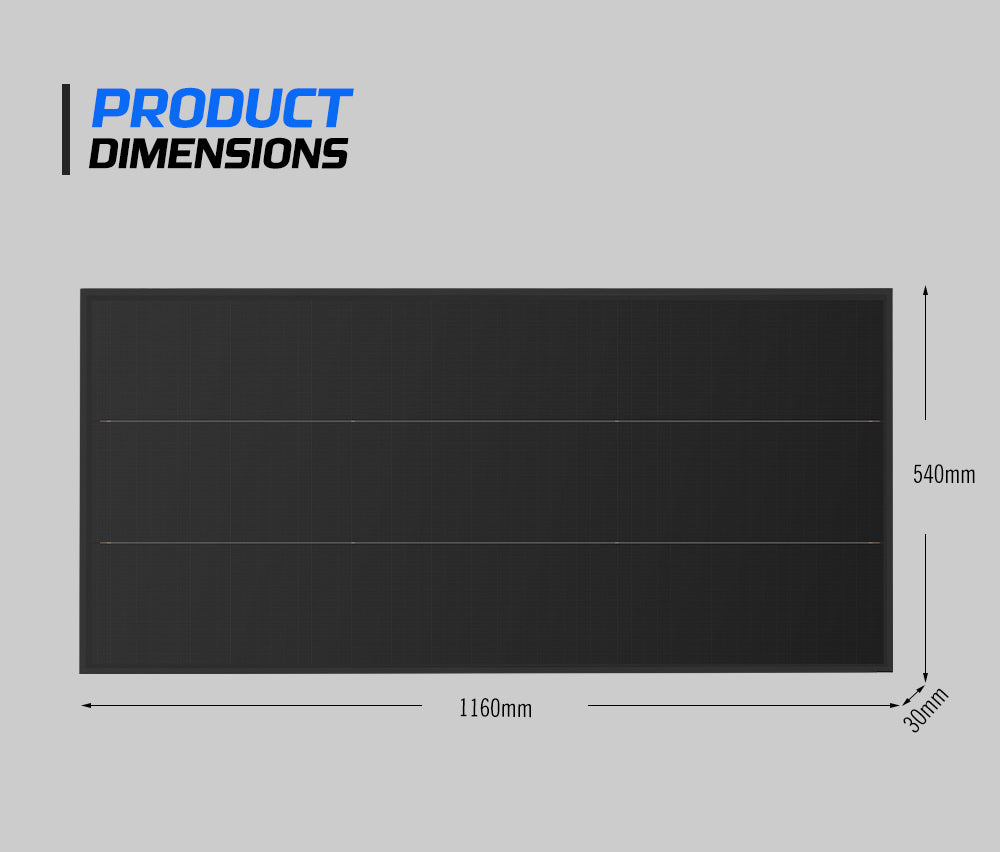 Atem Power 12V 130W Shingled Bifacial Solar Panel Kit Mono Fixed Caravan Camping - Sunyee