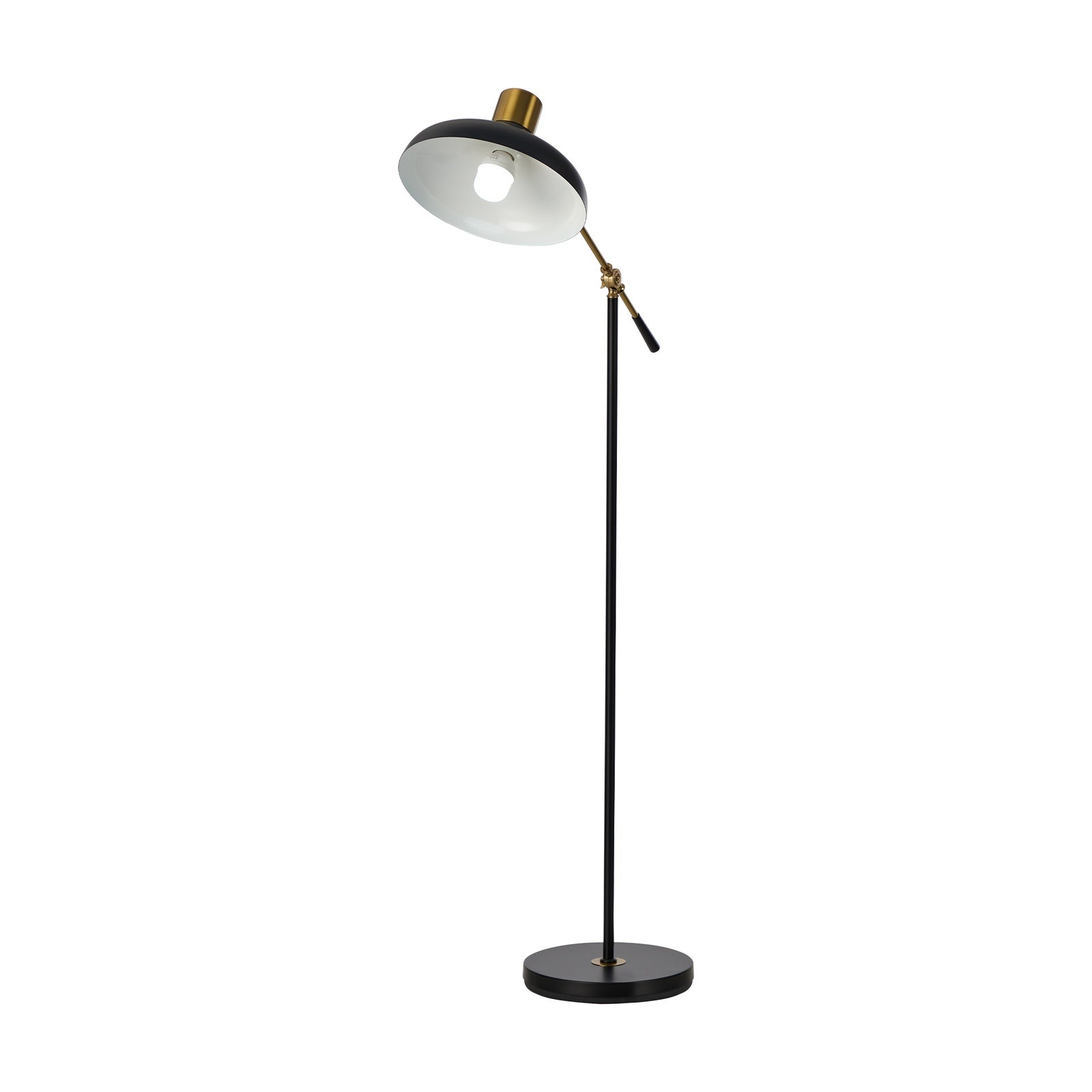 Oikiture Floor Lamps Adjustable Height Standing Metal Frame Black - Sunyee