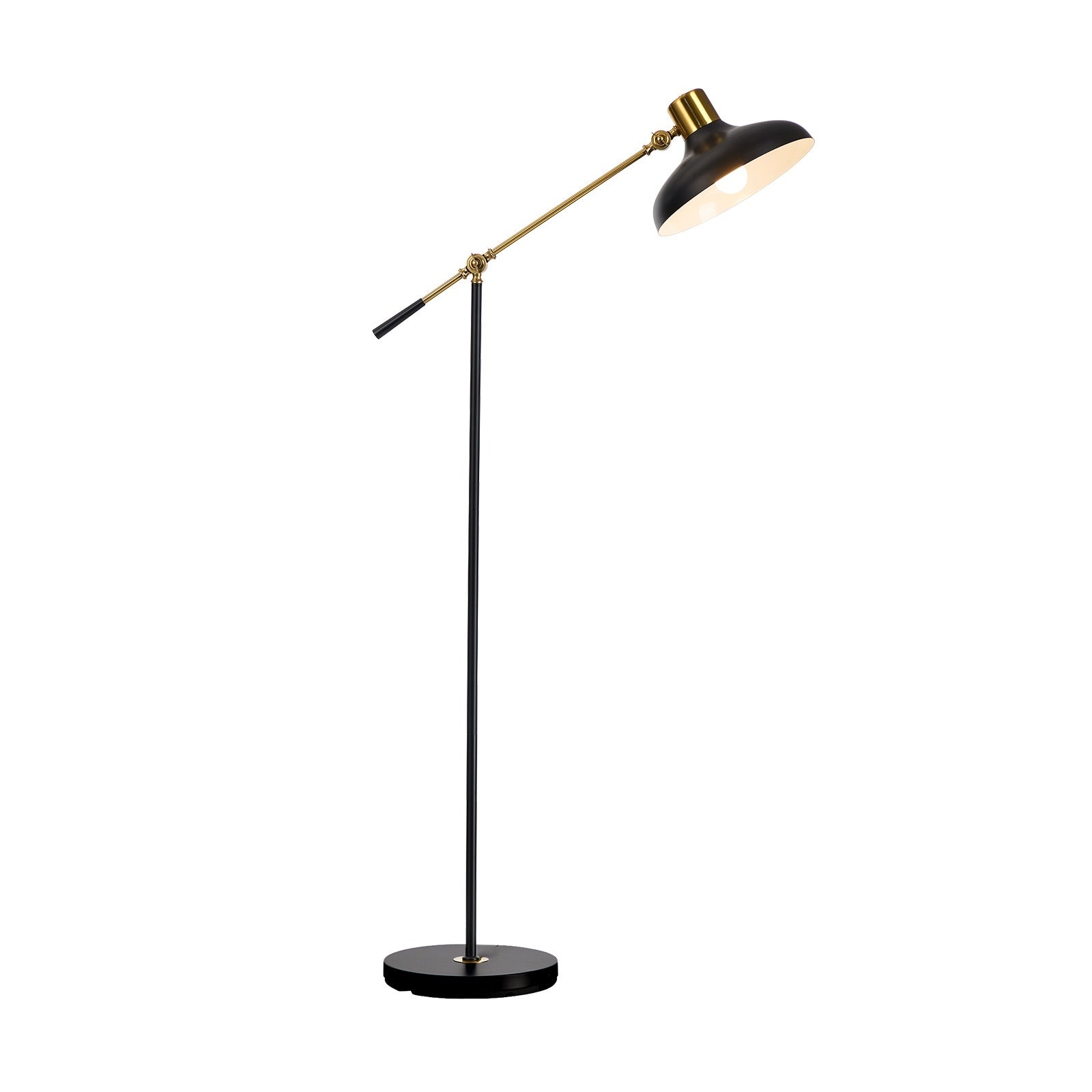 Oikiture Floor Lamps Adjustable Height Standing Metal Frame Black - Sunyee