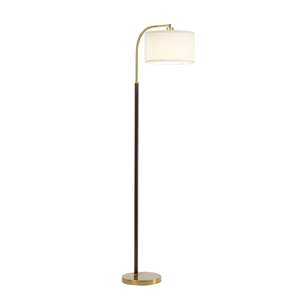 Oikiture Floor Lamp Standing Lamp Metal Frame Plastic Shade Black&Gold