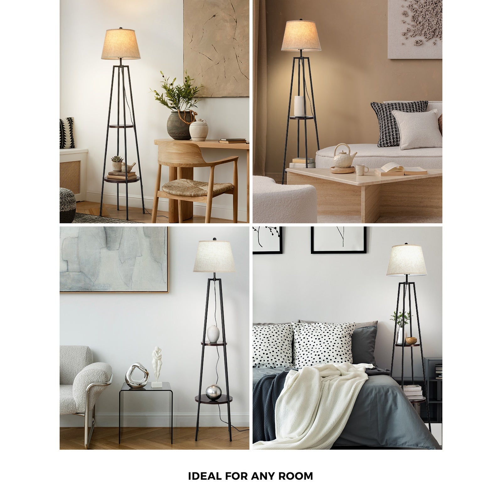 Oikiture Floor Lamps Standing Lamp Metal Frame Bronze-finish - Sunyee