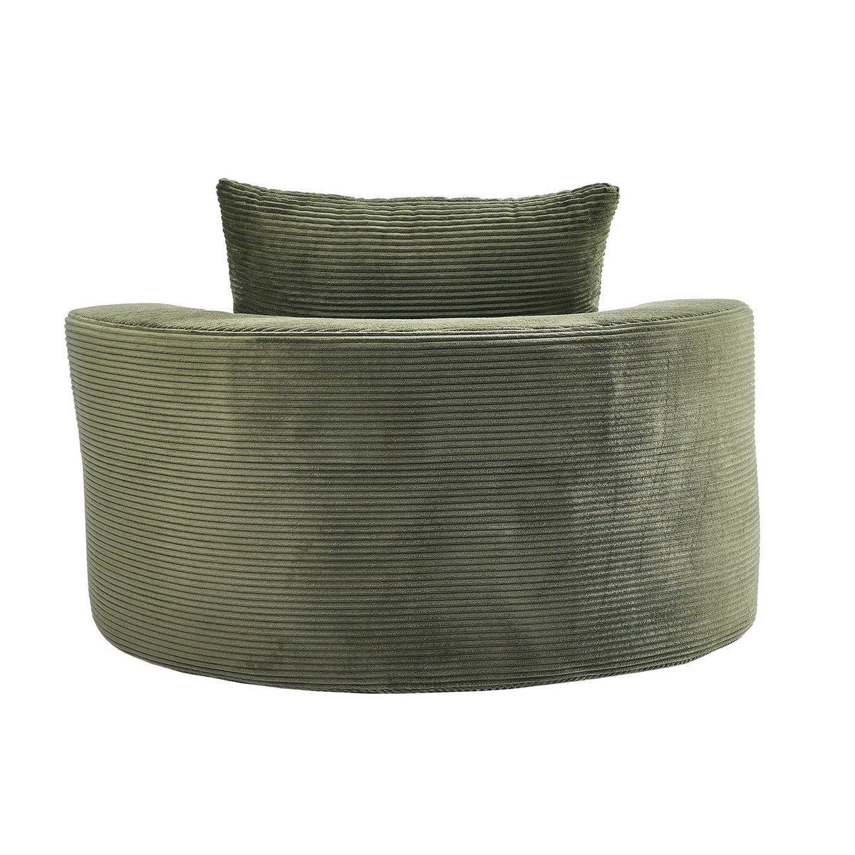 Oikiture Floor Chair Lounge Couch Lazy Sofa Corduroy Chaise Green