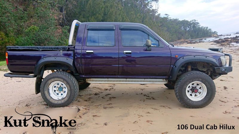 Kut Snake Flares for Toyota Hilux 106 Series 1989-1997 Dual Cab ABS - Sunyee