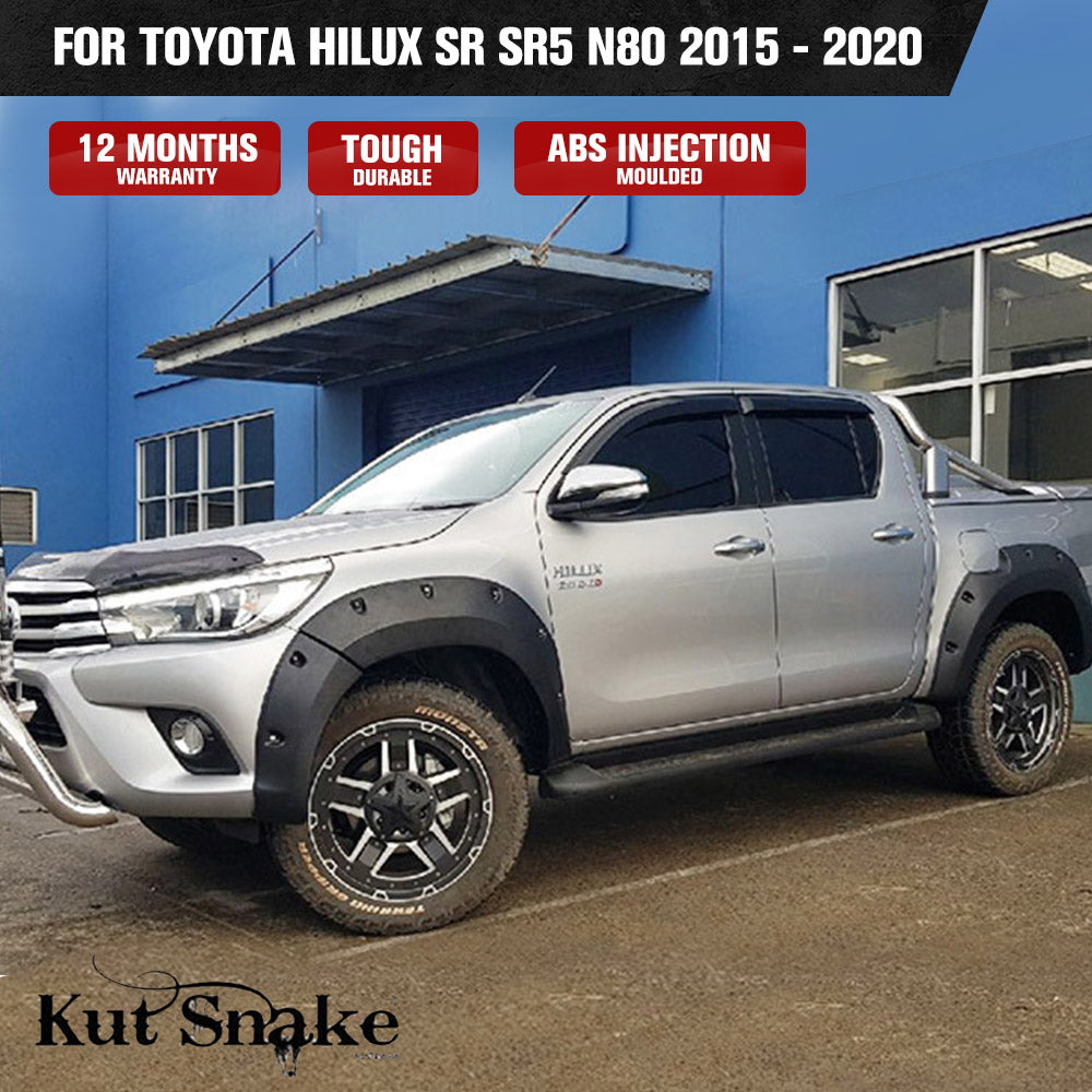 Kut Snake Flares for Toyota Hilux SR SR5 N80 2015 - 2020 ABS - Sunyee