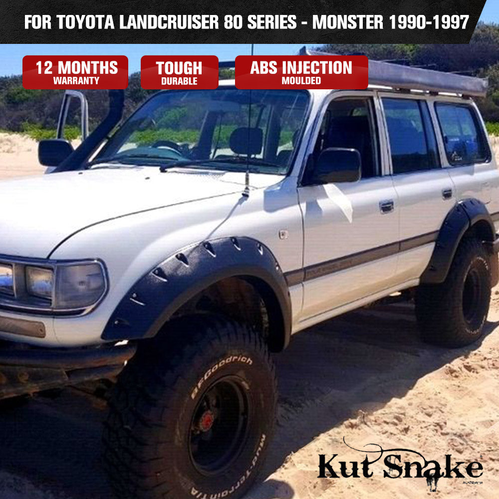 Kut Snake Flares for Toyota Landcruiser 80 Series - Monster 1990-1997 ABS - Sunyee