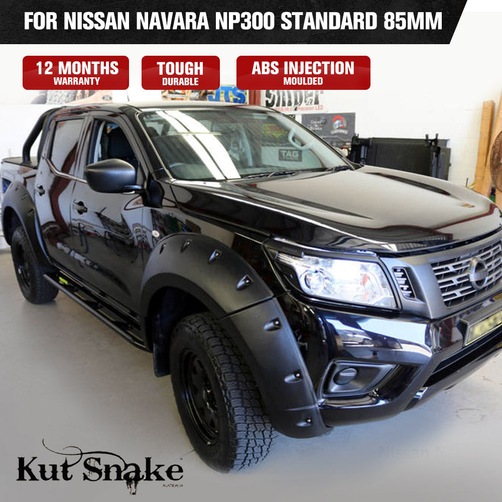 Kut Snake Flares for Nissan Navara NP300 ABS Standard 85mm ABS - Sunyee