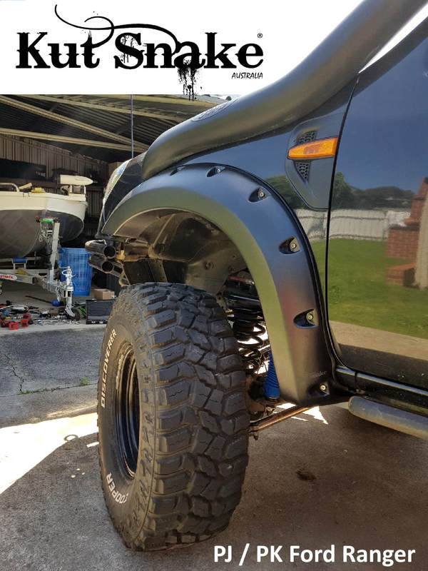 Kut Snake Flares For Ford Ranger PJ PK 2007-2011 ABS Full Set - Sunyee