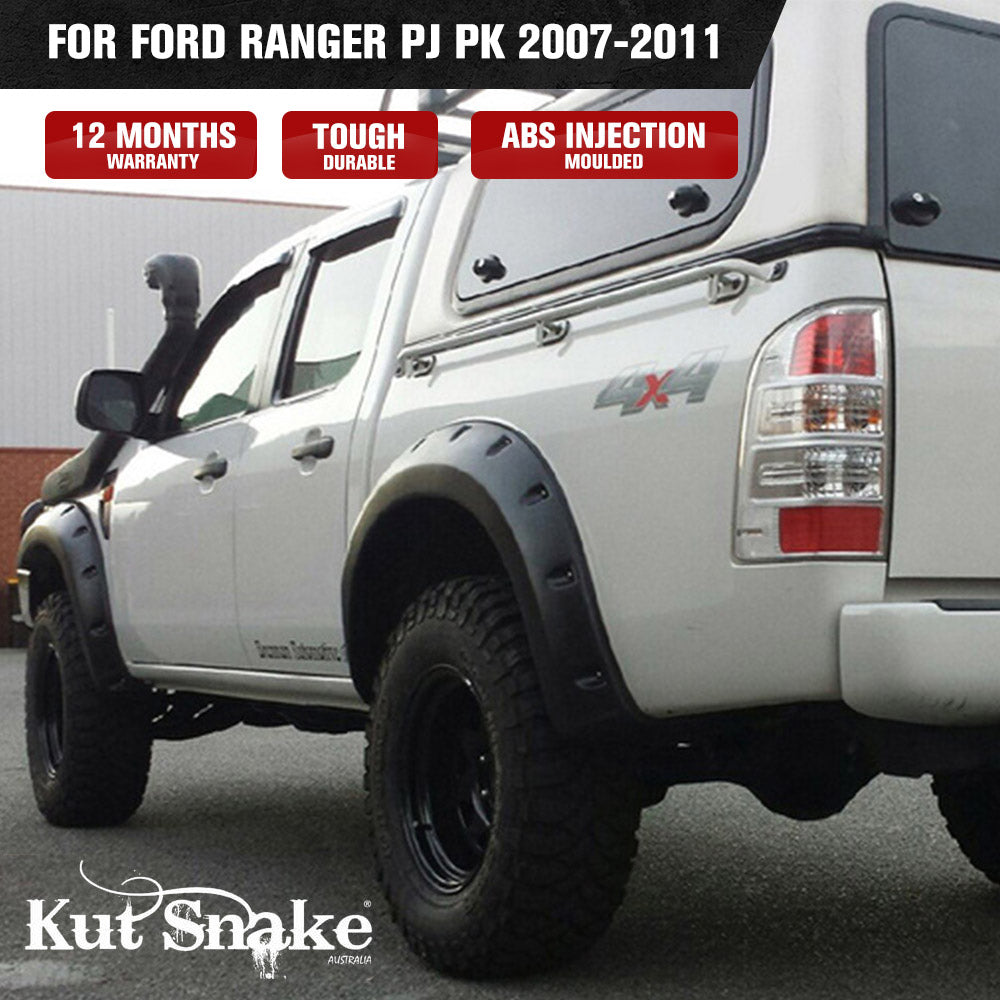 Kut Snake Flares For Ford Ranger PJ PK 2007-2011 ABS Full Set - Sunyee