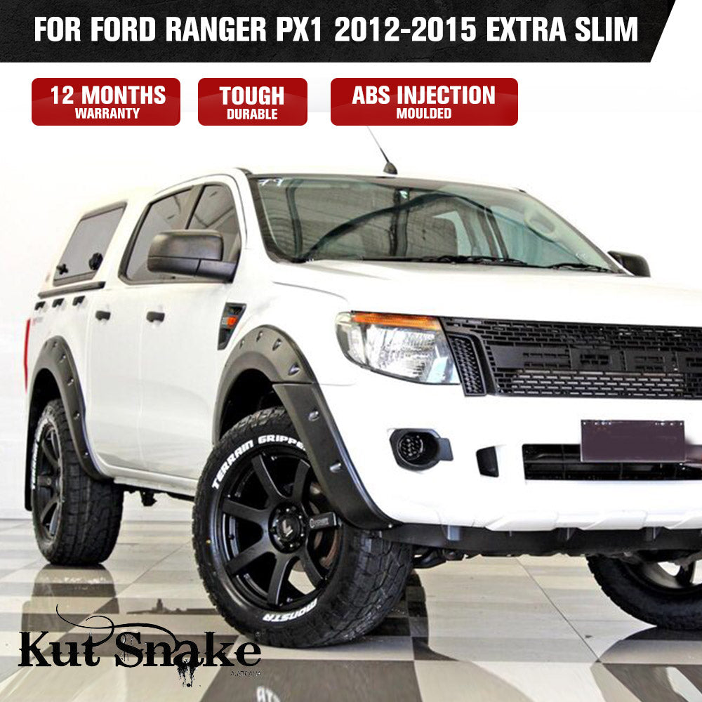Kut Snake Flares for Ford Ranger PX1 2012-2015 Extra Slim ABS - Sunyee