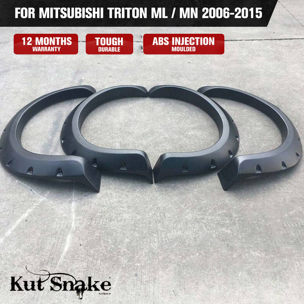 Kut Snake Standard Flares for Mitsubishi Triton ML / MN 2006-2015 ABS - Sunyee