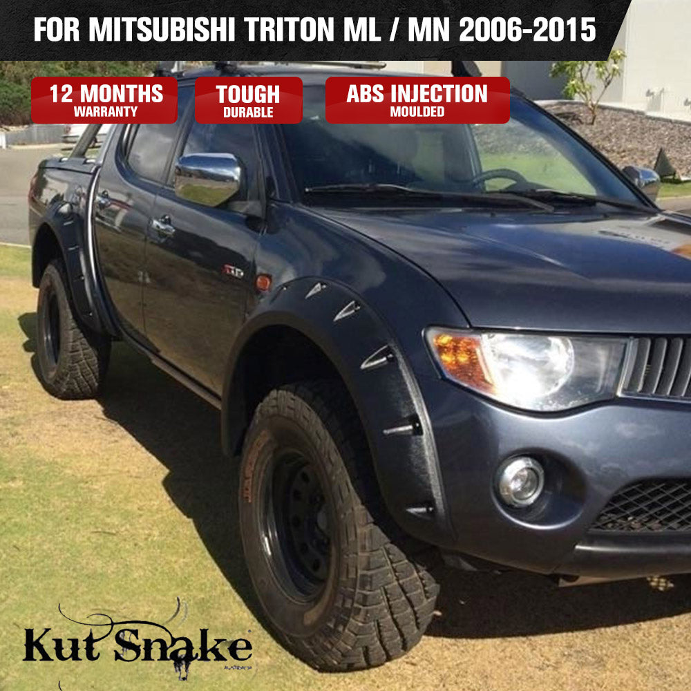 Kut Snake Flares for Mitsubishi Triton ML / MN 2006-2015 ABS - Sunyee