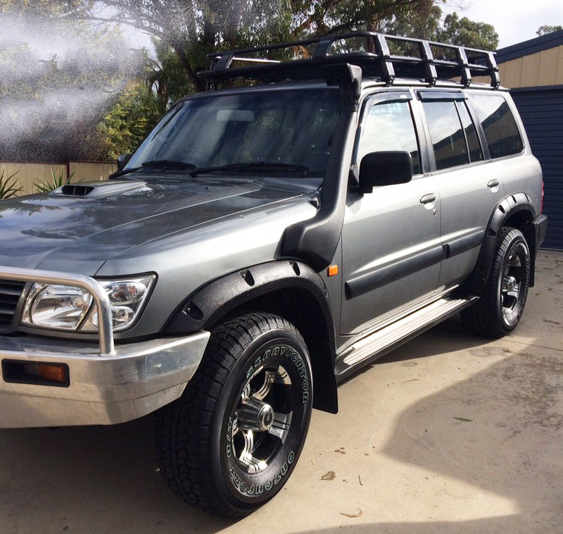 Kut Snake Flares for Nissan Patrol GU Series 1 2 3, 1997-2004 Full Set 4 ABS - Sunyee