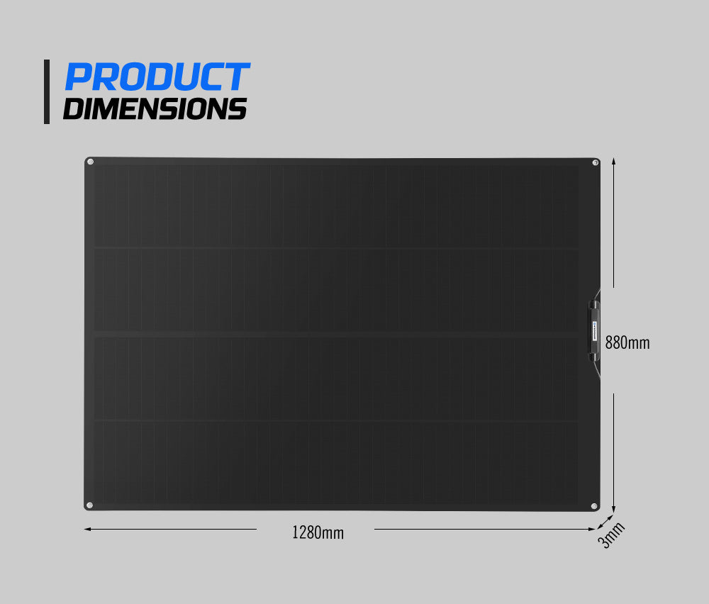 Atem Power 200W 12V Flexible Solar Panel Mono Shingled Battery Charging Caravan - Sunyee
