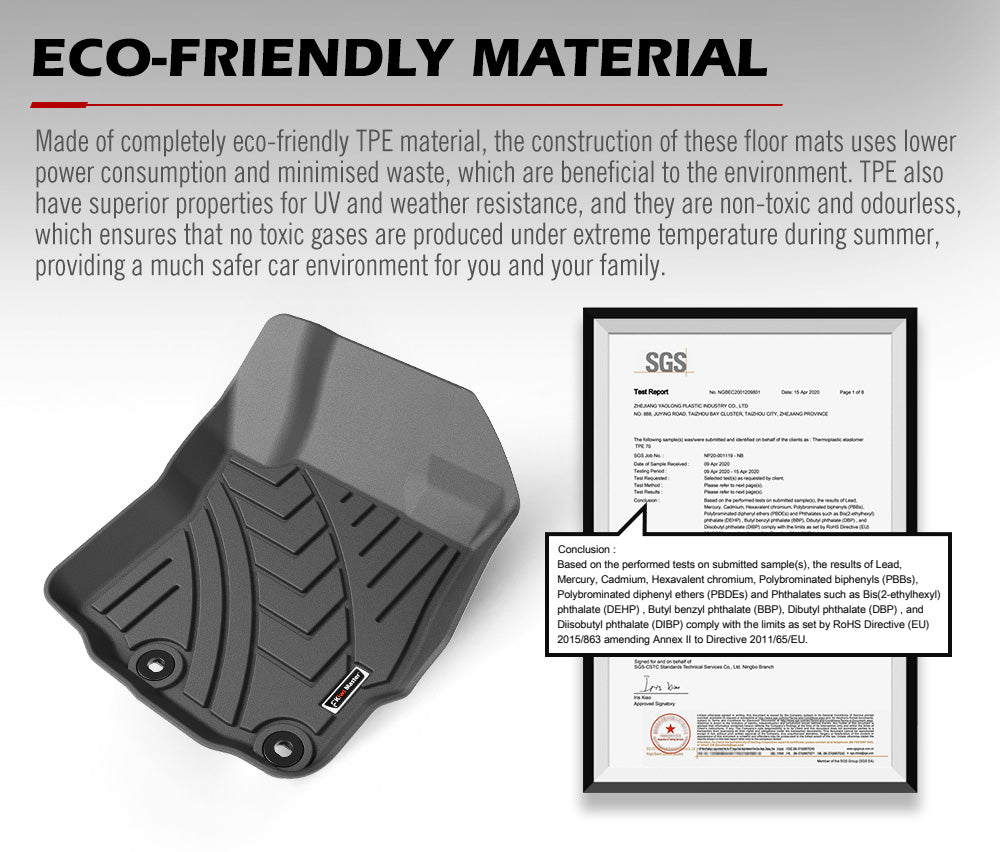 3D TPE Car Floor Mats for Mitsubishi Outlander ZG/ZH/ZJ/ZK/ZL MY 2007-2021 - Sunyee