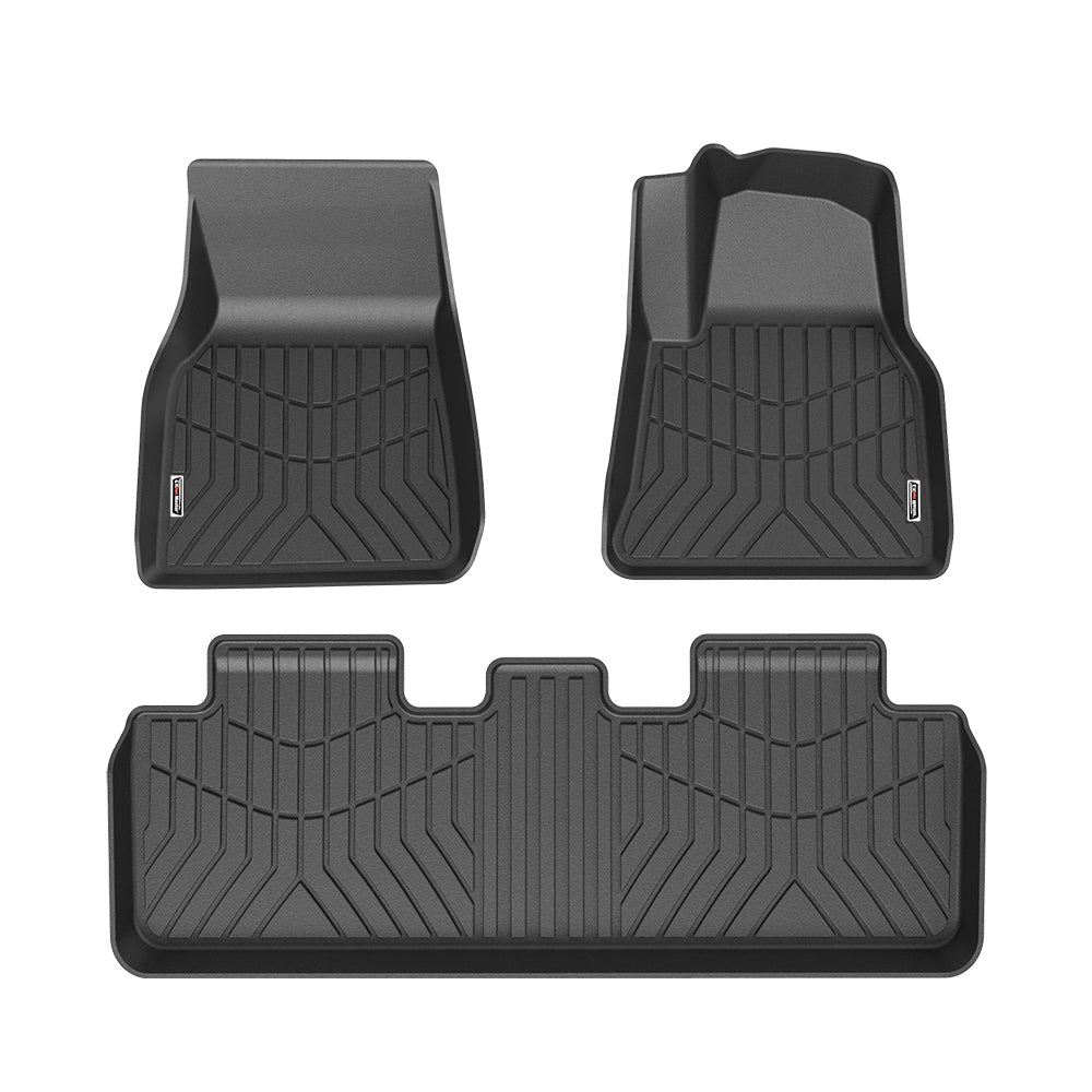 Kiwi Master 3D TPE Car Floor Mats Liner Fit Tesla Model Y 2022-ON - Sunyee