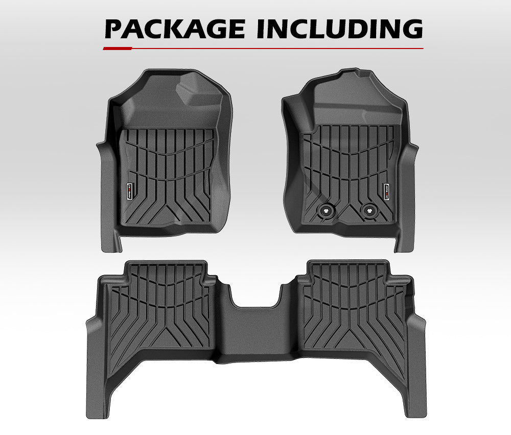 Kiwi Master 3D TPE Car Floor Mats Liner Fit 2023+ Ford Ranger Next Gen - Sunyee