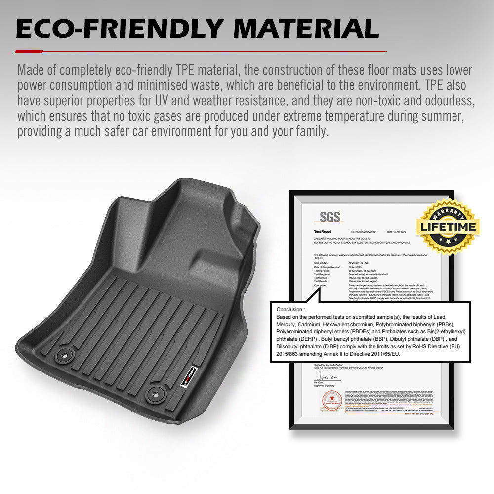 Kiwi Master 3D TPE Car Floor Mats Fit BYD Shark 6 2024-ON Right-hand Drive - Sunyee