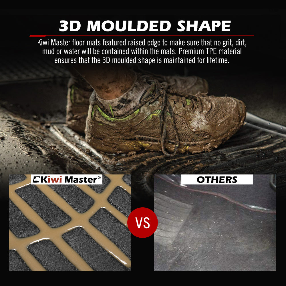 Kiwi Master 3D TPE Car Floor Mats Fit BYD Shark 6 2024-ON Right-hand Drive - Sunyee