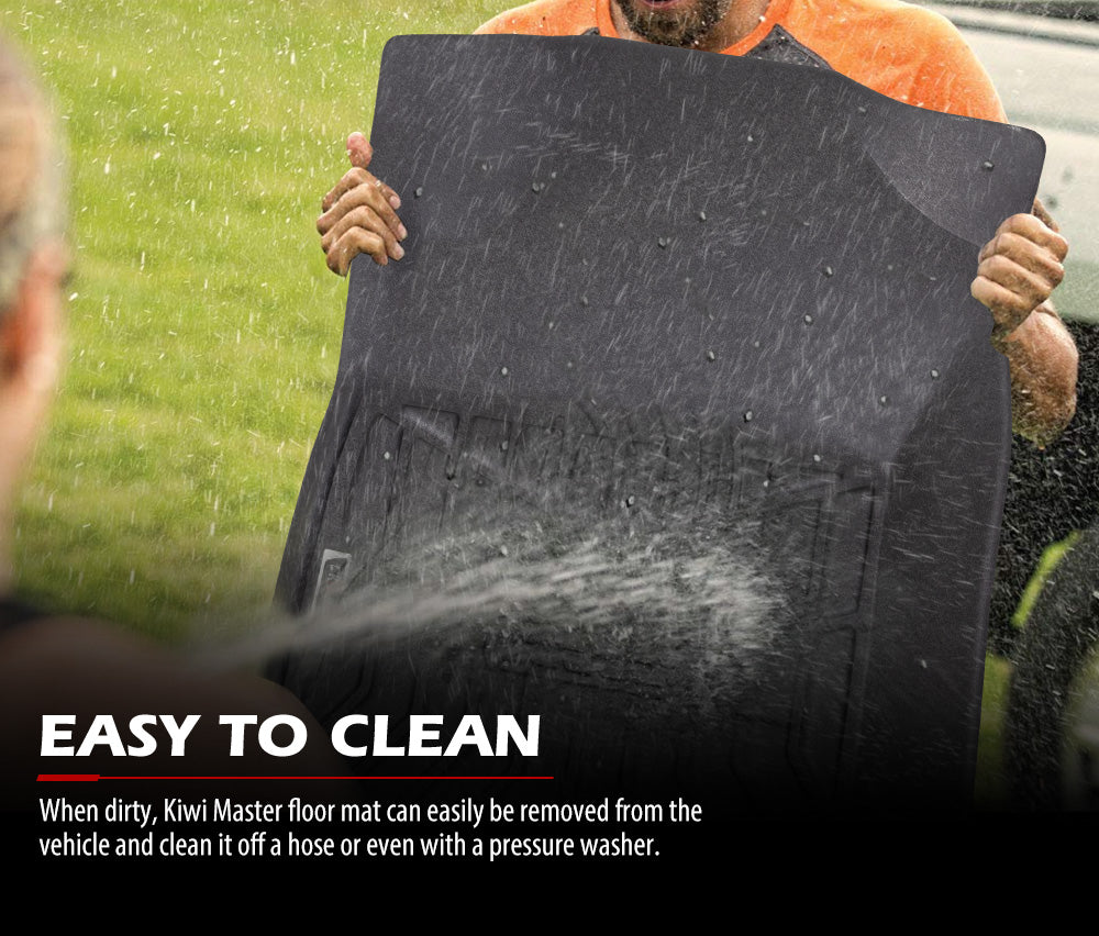 KIWI MASTER 3D TPE Car Floor Mats Liner Fit Toyota Hilux Dual Cab Auto 2016-ON - Sunyee