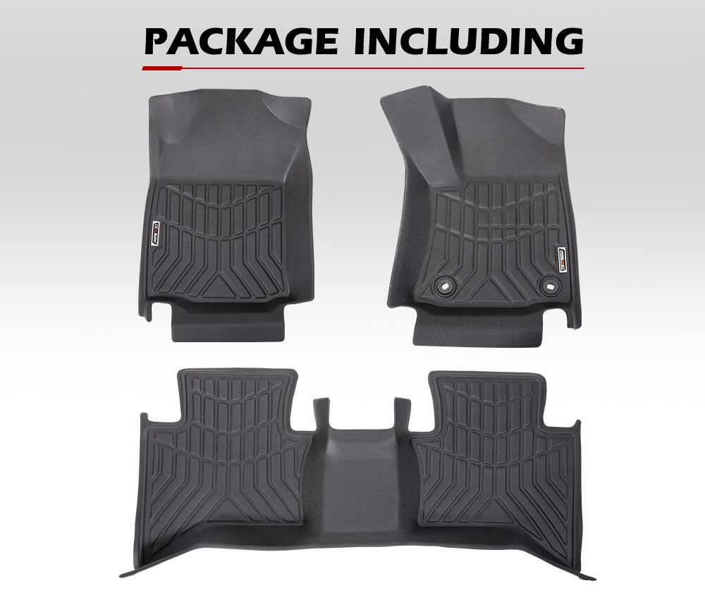 KIWI MASTER 3D TPE Car Floor Mats Liner Fit Toyota Hilux Dual Cab Auto 2016-ON - Sunyee