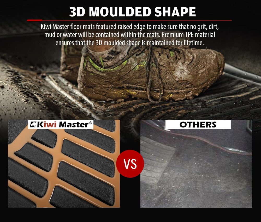 3D TPE Car Floor Mats for ISUZU D-MAX Dual Cab MY 2012~2020 JULY - Sunyee