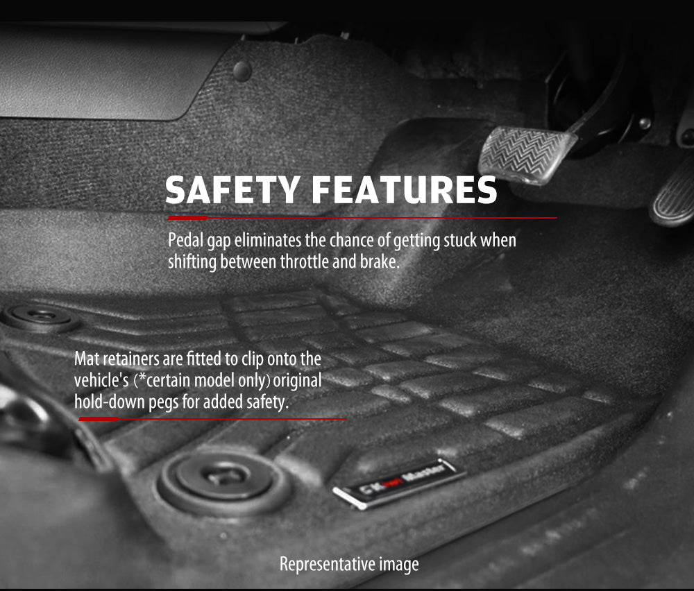 3D TPE Car Floor Mats for ISUZU D-MAX Dual Cab MY 2012~2020 JULY - Sunyee