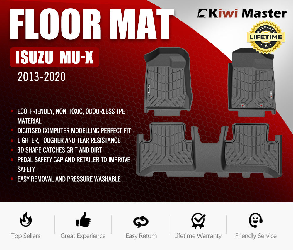 3D TPE Car Floor Mats for Isuzu MU-X 2013-2020 - Sunyee