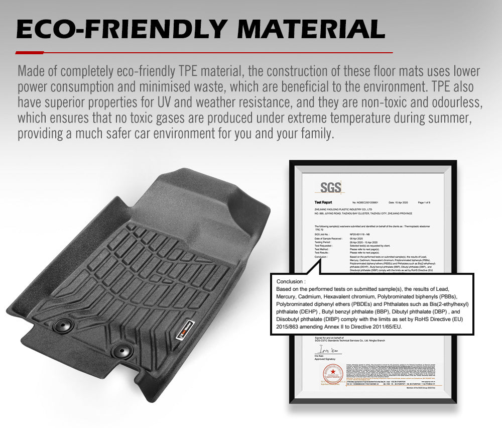 3D TPE Car Floor Mats for Isuzu MU-X 2013-2020 - Sunyee