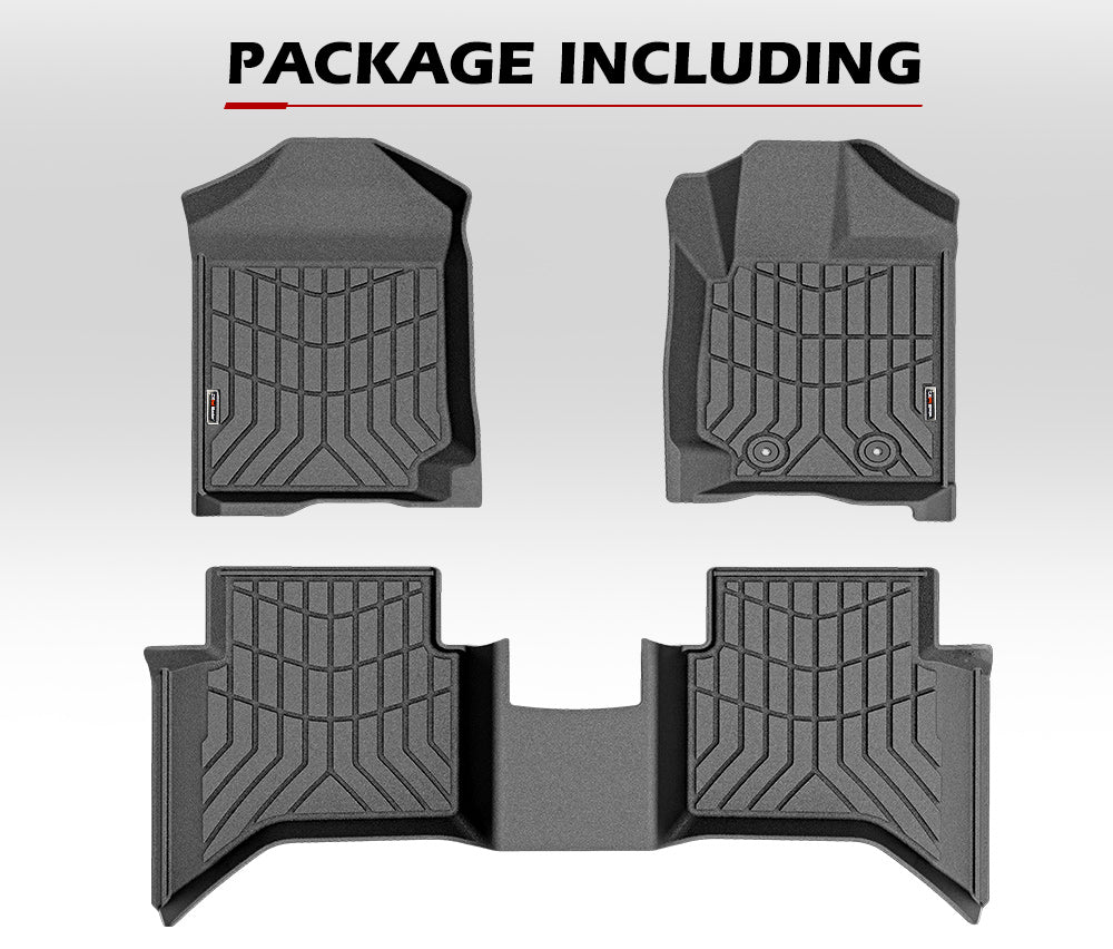 3D TPE Car Floor Mats Fit Ford Ranger Wildtrak Raptor PX PX2 2011-MY2022 - Sunyee
